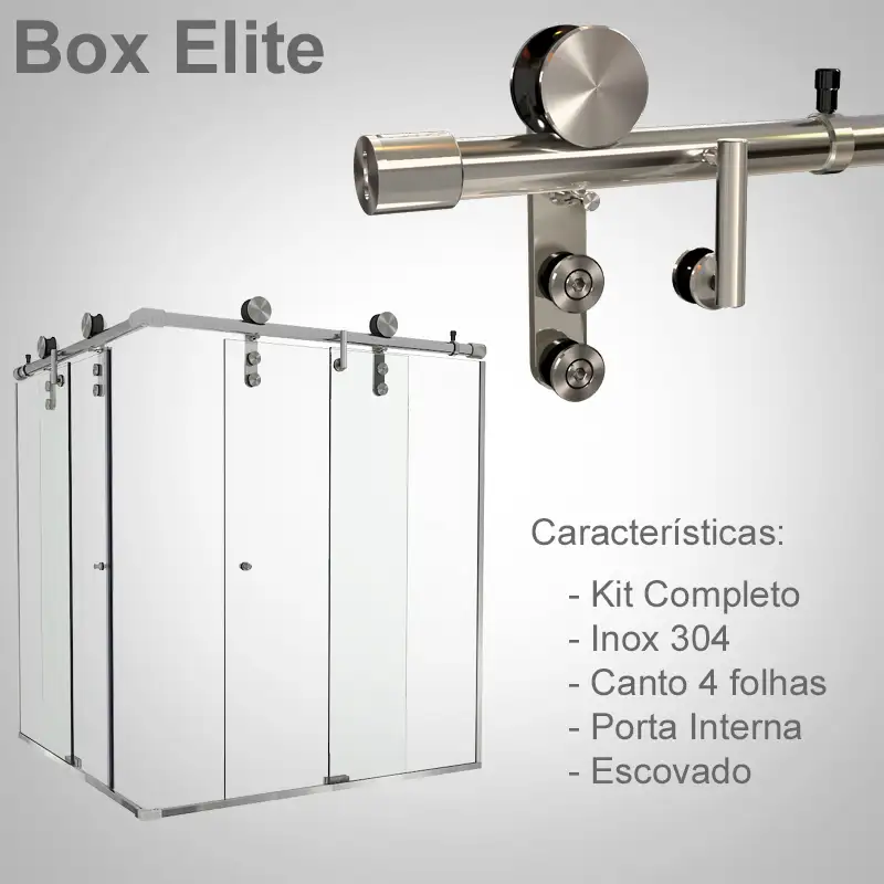 Canto Interno 4 Folhas Escovado